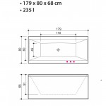 Akrilinė vonia Balteco ROMA 179x80 cm